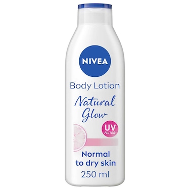 NIVEA Body Lotion for Normal to Dry Skin, Natural Glow, with 95% Pure Vitamin C and UV Filter, Moisturizes and Evens Skin Tone, 250ml