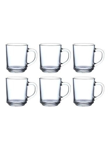 6-Piece Tea Mug Set Clear