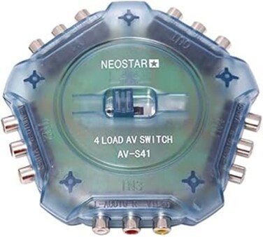 4 Way Stereo AV Selector Switch for Audio and Video AV-S41...