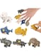 NALACAL 6pcs Finger Biting Toys, Finger Bite Animals Figure, Chomp Toys Plastic, Novelty Finger Toys, Hand Dolls Props, Movable Joint Toys, Animal Action Figures for Boys Kids Birthday Party Holiday