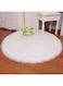 White Fuax Fur Rugs Carpets Soft Artificial Sheepskin Faux Fleece Chair Cover Seat Pad Soft Fluffy Shaggy Area Rugs For Living Room Sheepskin Style Rug (White, 45 X 45CM)