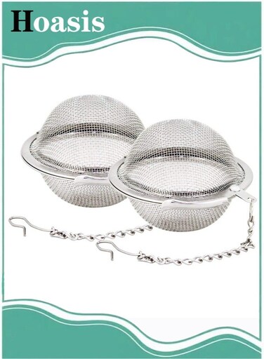 2pcs Stainless Steel Mesh Tea Ball , 2.1 Inch Tea Strainers ,Tea Infuser Strainer Filters for Tea