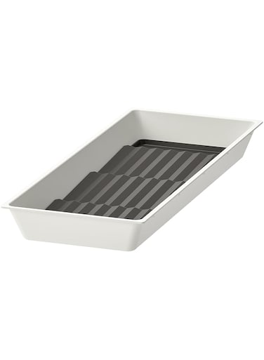Generic UPPDATERA tray with spice rack, 20x50 cm, white/anthracite