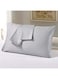 2 Piece Pillow Case Set With Flap Fabric Silver 50x75cm