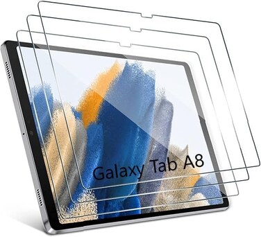 Muzz Screen Protector for Galaxy Tab A8 (2021 Released), High Definition/9H Hardness Tempered Glass Screen Protector for Samsung Galaxy Tab A8 10.5 inch Clear (3)