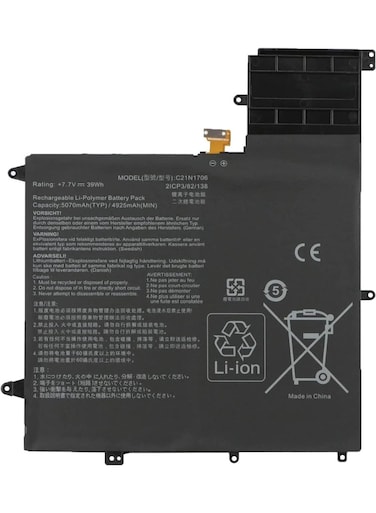 C21N1706 Laptop Battery Compatible with Asus ZenBook Flip S UX370 UX370U UX370UA UX370UAF UX370UAR UX370F UX370UA-C4207T UX370UA-C4283T-OSS UX370UA-C4238T UX370UA-C4241T Series(7.7V 39Wh)