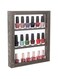 BPA 4-Tier Wall Mounted Vintage Grey Wood Nail Polish/Essential Oil Rack
