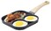 Egg Pan 2 in 1 Non Stick Fry Pan for Crepes Burgers Breakfast Omelette Mini Pancakes Frying Pan