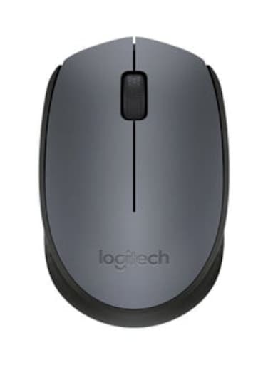 Logitech M170 Wireless USB Mouse, 2.4GHz Wireless Technology, Optical Tracking, Up to 10m Wireless Range, Grey/Black