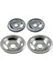 THE WHITE SHOP Chrome Drip Pan Set Replacement for Frigidaire Kenmore 316048413 and 316048414: 2 ea 6&rdquo; and 8"/A