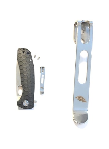 Western Active Honey Badger Replacement Pocket Clip for Large Honey Badger Knives Silver