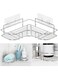 SKEIDO Corner Shower Caddy Adhesive Bathroom Stainless Steel Shelves Floating Shelves for Kitchen,Bathroom Organizer,Decor(2PCS)