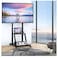 Mount Mobile TV Stand With Wheels Heavy Duty Universal Rolling TV Cart Fits Most 32&rdquo; &ndash; 75&rdquo; LED LCD TVs with Shelf and Mount Black
