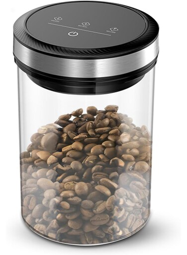 Jar, Coffee and Food Storage Container - 1.6 Liter Jar - Airtight Food Storage Container - Coffee Container - transparent