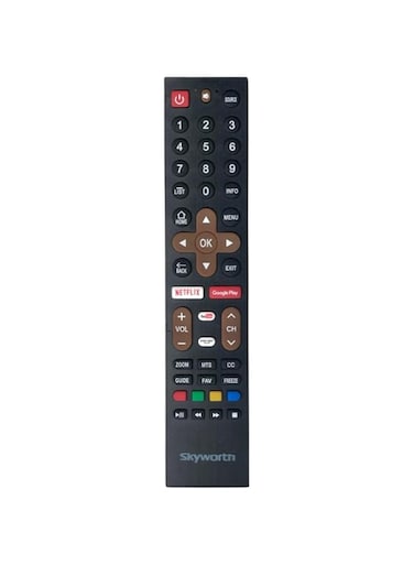 Replacement Remote Control For Skyworth Smart LCD LED TV with Netflix, Prime Video, Google Play &amp; Youtube Key Buttons