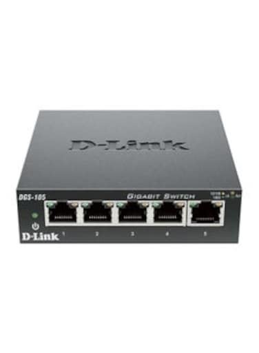 DGS-105 5-Port Gigabit Unmanaged Desktop Switch Black