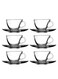 12-Piece Penguen Cup Set, 6 Cups &amp; 6 Saucers, 230 ml Clear 230ml