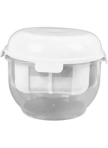 BROLEO Greek Yogurt Maker, Fine Mesh Yogurt Whey Separator with Transparent Container, Efficient Spring Loaded Pressure Plate, Greek Yogurt Strainer for Homemade Greek Yogurt