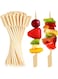 00Pcs Cocktail Picks Bamboo Skewers, For Appetizers, Paddle Wooden Skewers, Fancy Flat Toothpicks For Appetizers, 4.7 IN Bamboo Sticks, For Party Sandwich Fruit Charcuterie Boards Accessories
