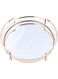 TIMARRY MAK Round Tray Decor, Golden Mirror Tray, serving &amp; Glass Makeup &amp;Vanity &amp; Perfume &amp;Decorative &amp;mirror &amp;Jewelry tray for bathroom, home decorative
