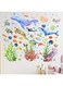 SYOSI Ocean Themed Wall Stickers, 4 Pcs Glow in The Dark Fish Decals, Self-Adhesive Decorations for Kids' Rooms, Windows, Ceilings, and Doors, Green Light, One Size
