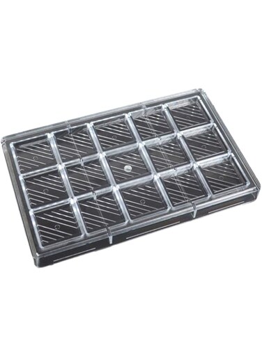 Grainrain Polycarbonate Chocolate Mold Polycarbonate Chocolate bar Mould Square Pattern Candy DIY Pastry Baking Tools (19396)