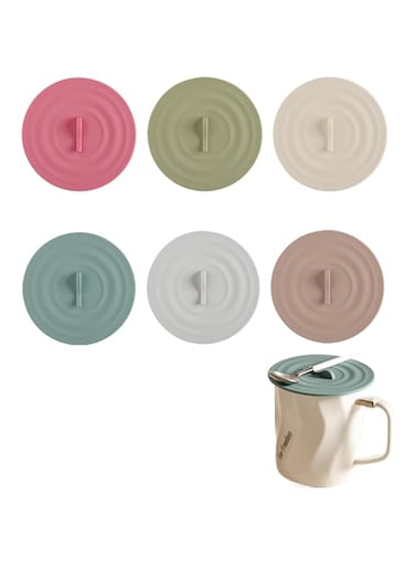 6 pcs Silicone Cup Covers, Food Grade Anti-dust Silicone Cup Lids Universal Fit for Mugs, Coffee, wine, tea Cups, Reusable Leakproof Food Storage Can Lids for Hot and Cold Drinks