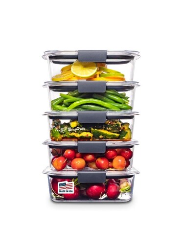 5Pcs 1100ML Large Capacity Food Storage Containers with Lids, Household BPA-Free Plastic Sealing Jars, Transparent Kitchen Pantry Organizer Canisters, for Grains, Snacks, Dry Food, Tea, Lunch Meal Prep and Leftovers Preservation