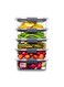 5Pcs 1100ML Large Capacity Food Storage Containers with Lids, Household BPA-Free Plastic Sealing Jars, Transparent Kitchen Pantry Organizer Canisters, for Grains, Snacks, Dry Food, Tea, Lunch Meal Prep and Leftovers Preservation