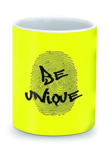 Premium Be Unique Designer Mug Yellow/Black