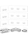 COOLive Shower Caddy Adhesive Replacement Stickers - 6 Pack No Drilling Shower Caddy Adhesive Strips, Strong Adhesive Hooks for Shower Caddy Bathroom Storage Shelves and Kitchen Racks &amp; Soap Holder