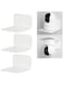 BPA&reg; White Floating Wall Shelves Set of 3 for Security Cameras, Baby Monitors, Speakers &amp; More - 10-Piece Strong Tapes,