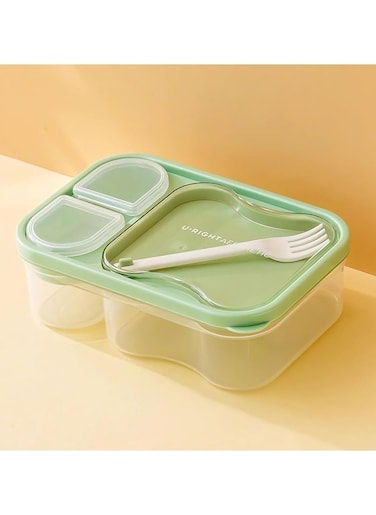 Lunch Box for kids school, Plastic Bento Lunch Box,800ml Reusable Lunch Box Kids Green