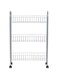 Household Essentials 7011 Slim Line 3-Tier Metal Storage Cart   Satin Silver