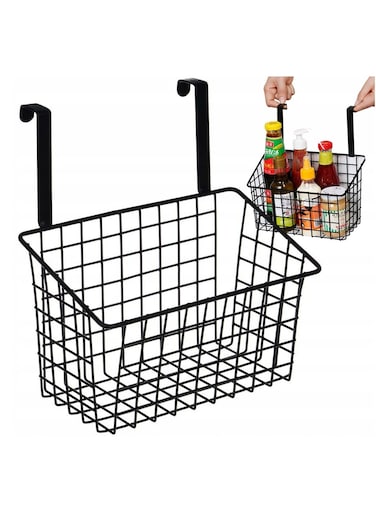Kitchen Basket Hanging Door Rear Shelf Storage Bathroom Kitchen Cabinet Door Hanger Hanging Basket