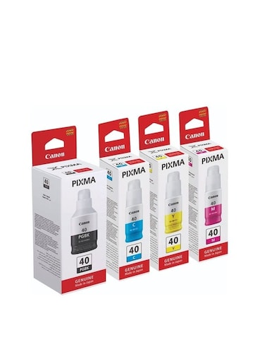 4-Pack Pigment GI 40 For Pixma G6040 G5040 GM2040 Black/Cyan/Magenta/Yellow