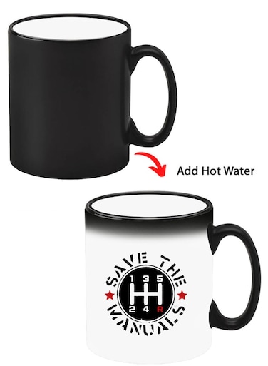 Color Changing Heat Sensitive Ceramic Mug, Image Revealed When HOT Liquid is Added! Save Manuals