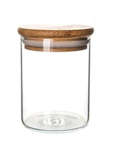 Honey Bee 200ML Round Glass with Bamboo Cover