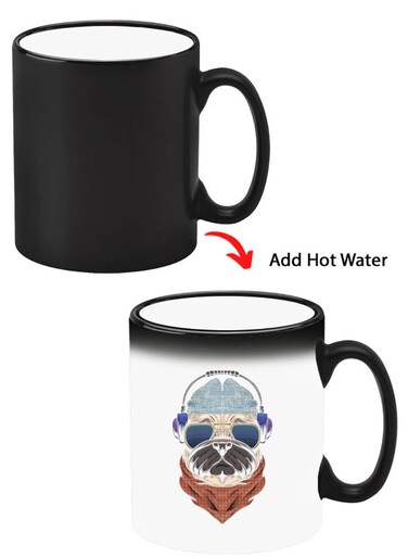 Color Changing Heat Sensitive Ceramic Mug, Image Revealed When HOT Liquid is Added! swag bull dog