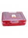 Portable Pastry Carrying Box With Handle Clear/Red
