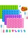 4 PCS Gummy Bear Candy Molds, Silicone Candy Molds, Chocolate Mould With 4 Droppers Jelly Molds Includes dinosaurs hearts Bear Shape and Mini Donut for Baking 