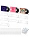 Molbory Vinyl Record Wall Mount, 10 x 3.5 x 3 cm, Vinyl Record Shelf, Record Stand, Record Display Stand, Record Shelf for Display, Collection (Clear) Pack of 10