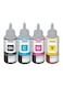 664 4-Piece Refillable Ink Bottle Black/Cyan/Magenta/Yellow