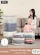 Vacuum Space Saver Bag, 5 Pack Large Size Reusable Vacuum Storage Bag(100 x 70 x 32 cm), Vacuum Seal Storage Bag with Hand Pump, Suitable for cotton quilt, blanket, clothing