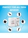 Universal Travel Adapter Type C, World Travel Power Plug With 2 USB, All In One Travel Plug Adapter For EU/US/UK/AU  (White)