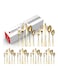 30-Piece Cutlery Set Gold Stainless Steel Gold 23cm