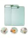 Plastic Cutting Boards for Kitchen, Large Cutting Board, Plastic Cutting Board Set of 2, Non-Slip Cutting Board with Dandle and Juice Groovenon, Dishwasher Safe Cutting Boards (Green)