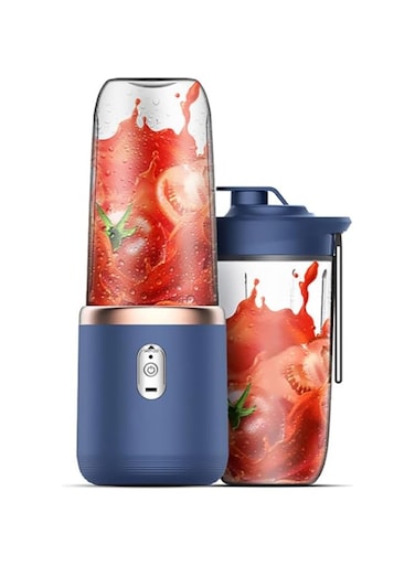 CENXI Portable Juicer Blender, Mini BlendersA, 400 ml, Electric, For Milkshakes Smoothies, Travel Office Sports, Blue