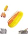 FAZOM Cat Brush - 3 In1 Cat Steamy Brush, Self Cleaning Steam Cat Brush, Cat Steamer Brush for Massage, Cat Hair Brush for Removing Tangled and Loosse Hair (Yellow)