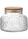 Vintage Glass Jar with Lid, Airtight Glass Storage Jar, 25.3 FL OZ Glass Food Storage Container, Decoration Glass Jar for Candy, Coffee, Tea, Nut, Sugar container (Garden)